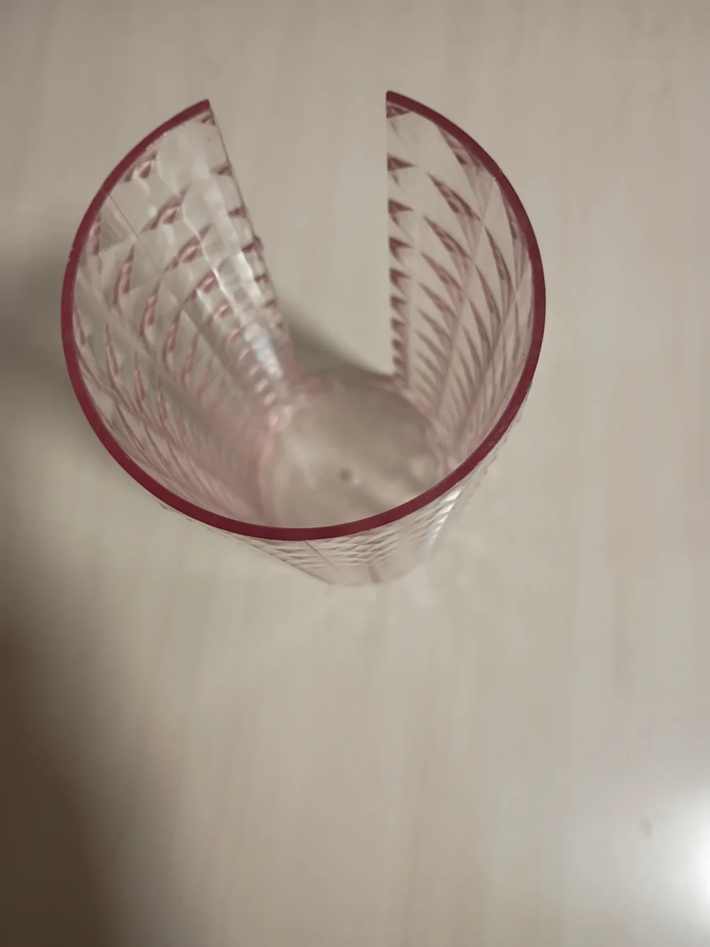 Pink Acrylic Lidded Cotton Round Holder